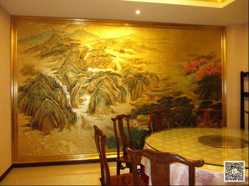 孟津县壁画设计公司_酒店大堂壁画定制