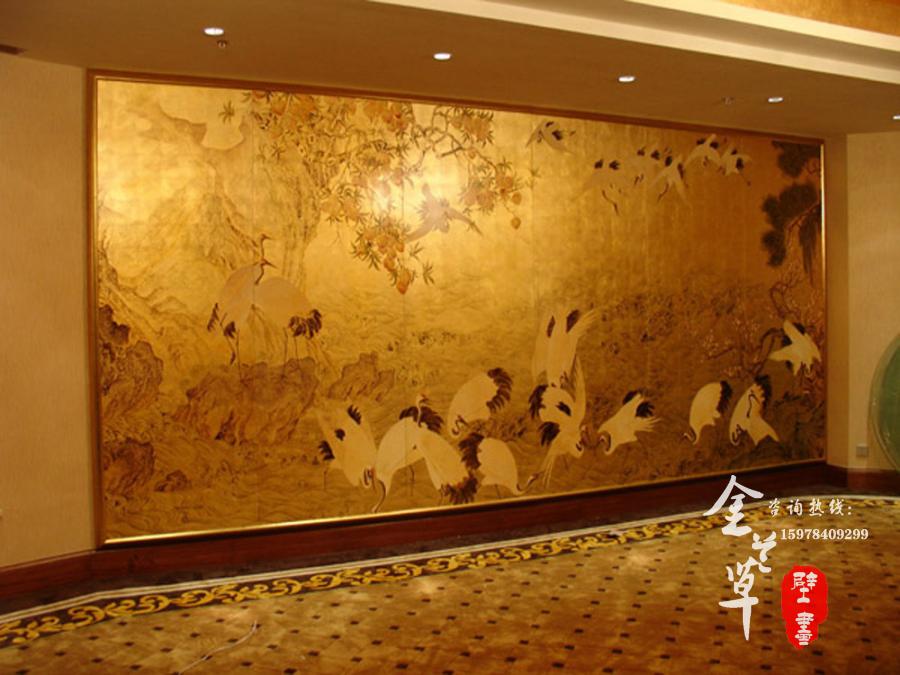 内黄县酒店壁画公司_酒店大堂壁画设计定制